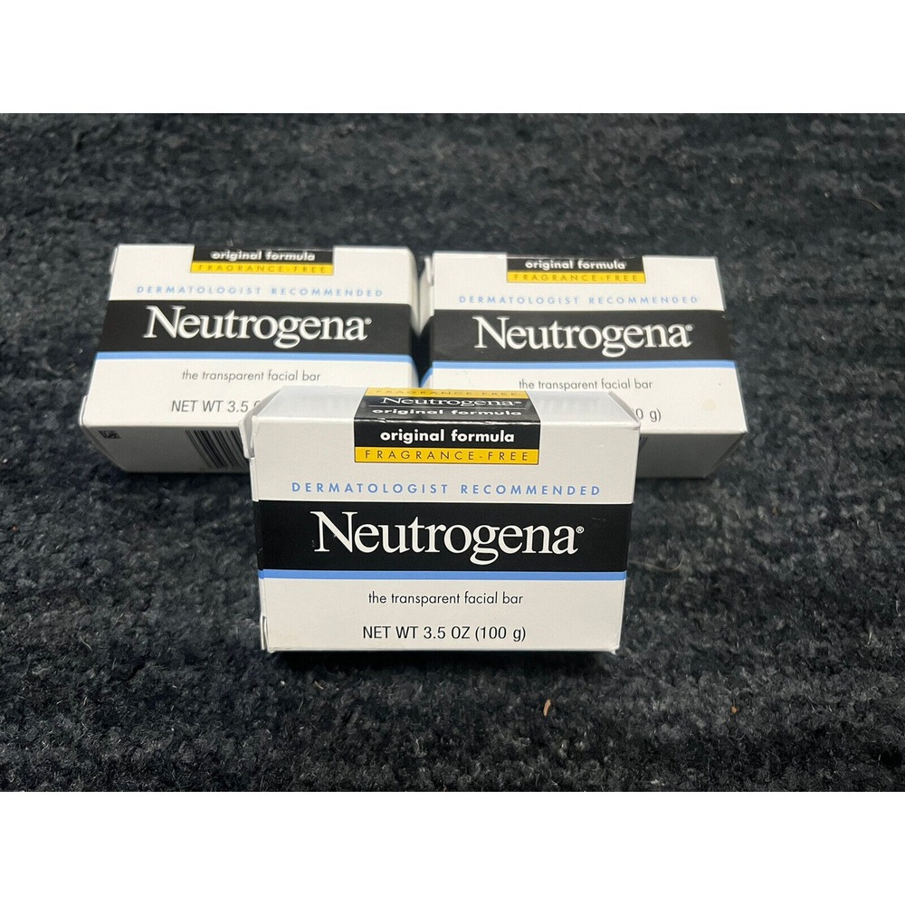 Pack Of 3 - Neutrogena Transparent Face Cleansing Bar - 3.5oz.